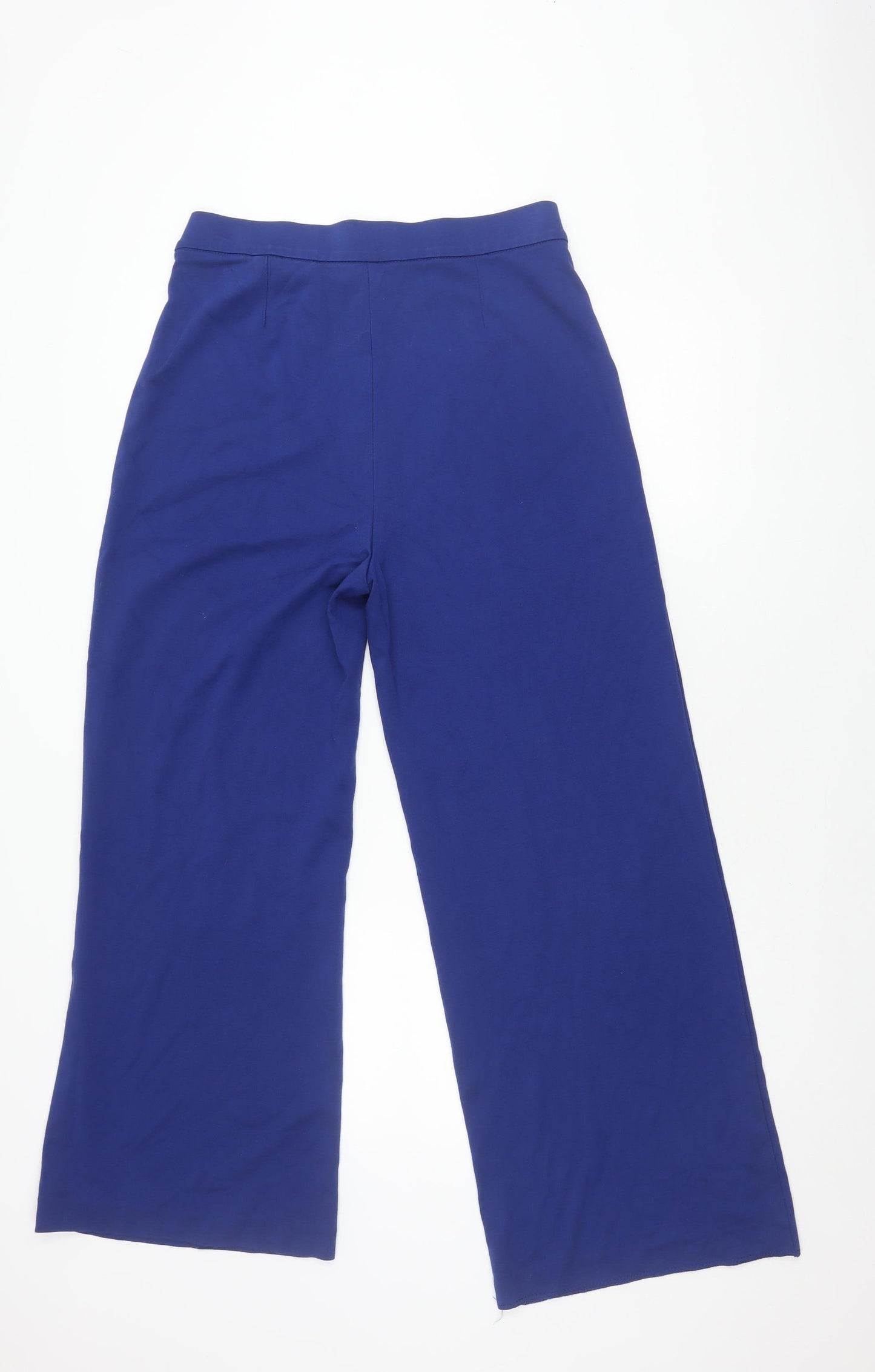 Marks and Spencer Women's Blue Wide-Leg Trousers Size 14