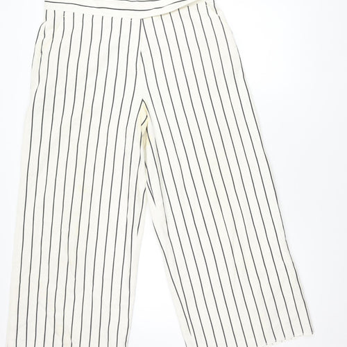 L.K. Bennett Women’s White Striped Trousers UK 16