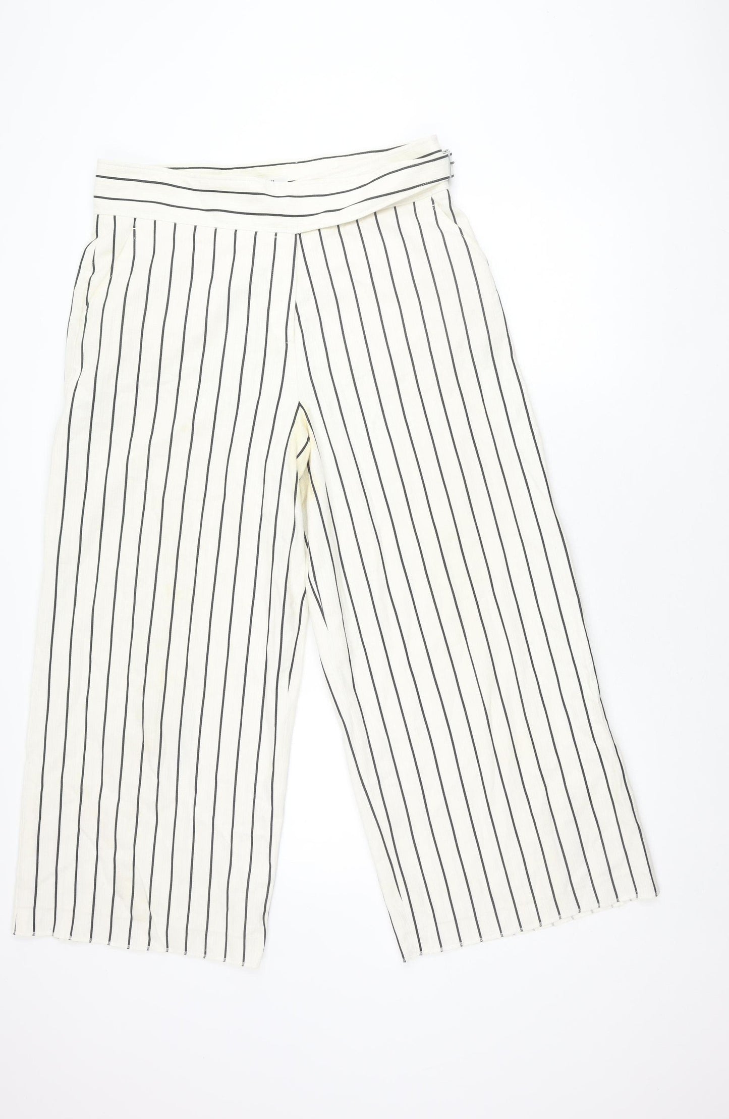 L.K. Bennett Women’s White Striped Trousers UK 16