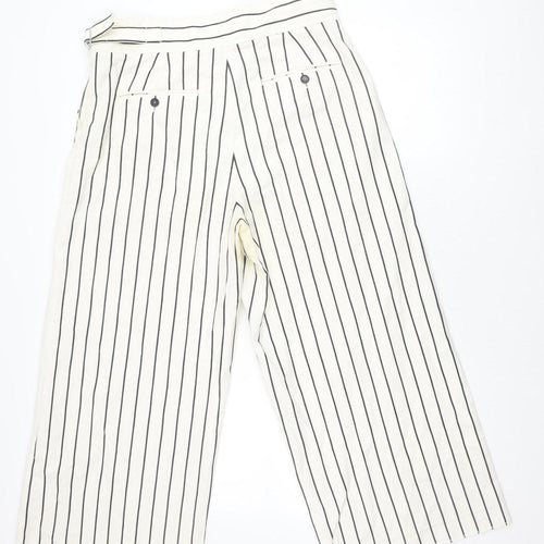 L.K. Bennett Women’s White Striped Trousers UK 16