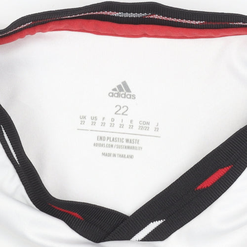 Adidas Boys White Rashford 10 Manchester Utd Jersey 22 T-Shirt