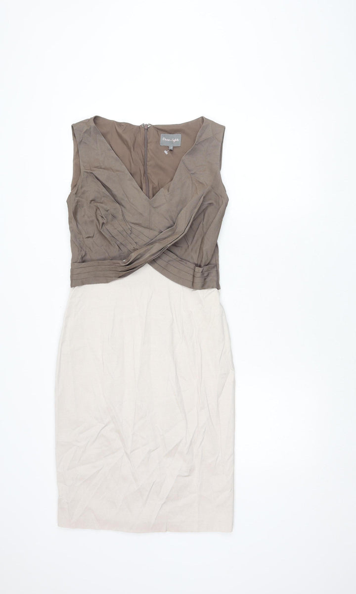 Phase Eight Women's Beige Sheath Dress Size 12