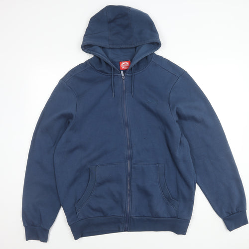 Slazenger Men's Blue Hooded Jacket, Size L, Full Zip