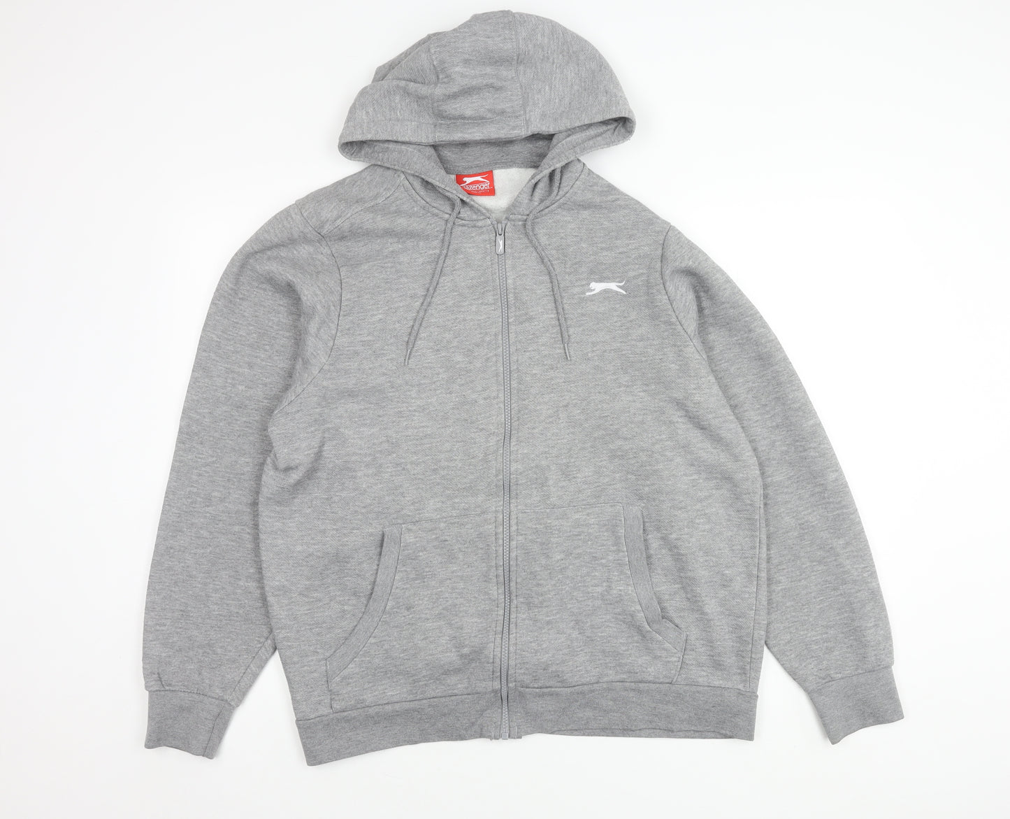 Slazenger Men's Grey Hooded Basic Jacket L