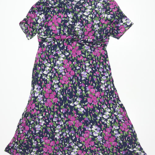 East Women's Floral Multicoloured Dress Size 16