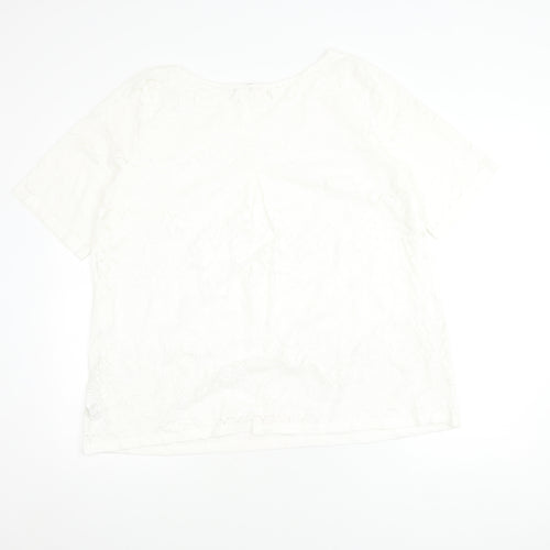 Monsoon Women's White Lace Blouse Size 20