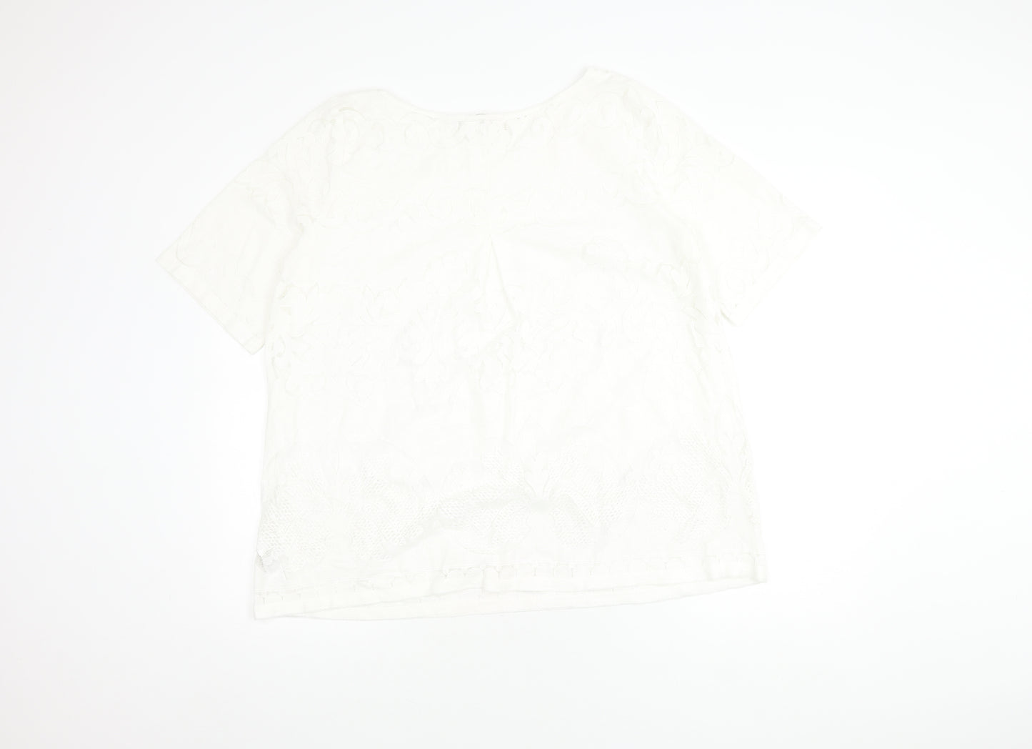 Monsoon Women's White Lace Blouse Size 20