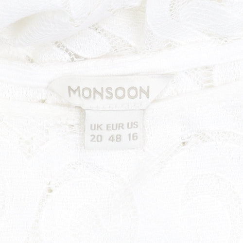 Monsoon Women's White Lace Blouse Size 20
