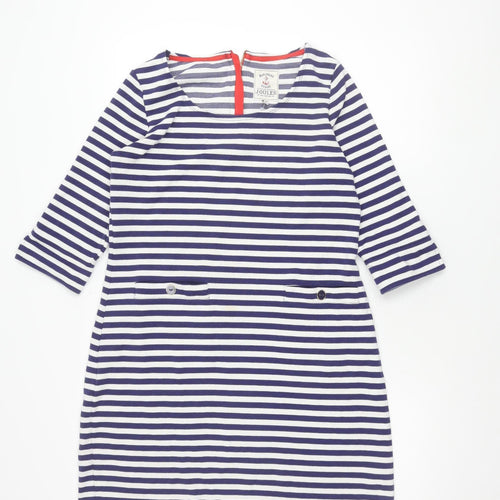 Joules Women's Blue Striped Dress, UK 10, Casual Spring
