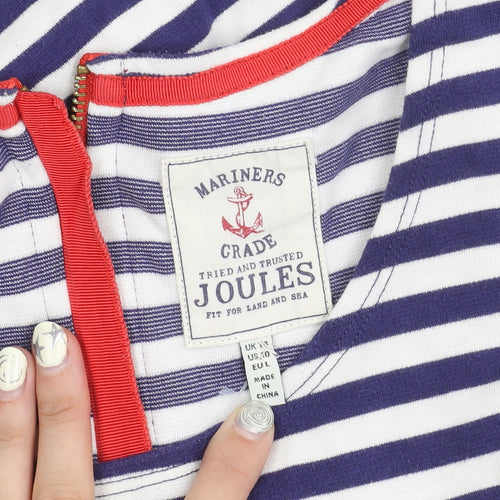 Joules Women's Blue Striped Dress, UK 10, Casual Spring