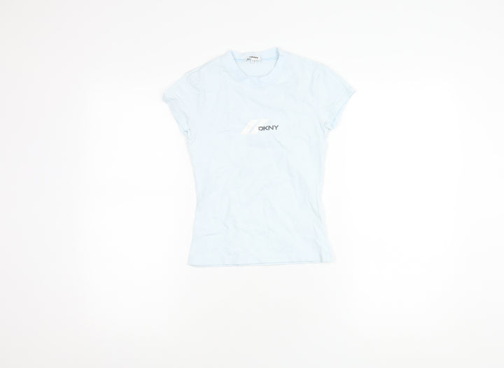 DKNY Girls Blue T-Shirt, Size 12 Years, Short Sleeve, Logo
