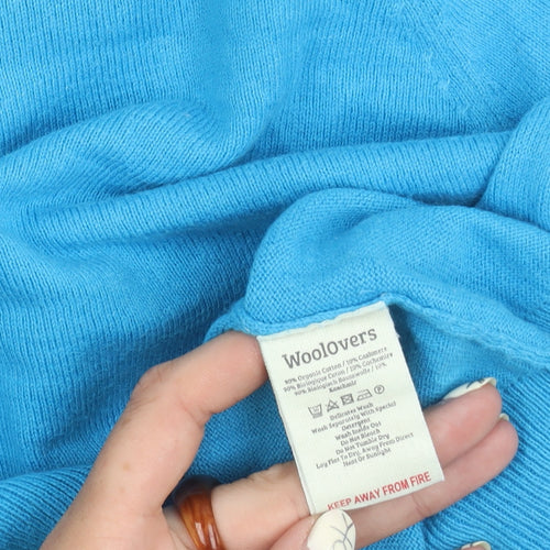 Woolovers Men's Blue V-Neck Pullover Jumper - M