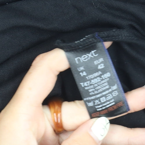 Next Women's Black Size 14 Versatile Knit Dress