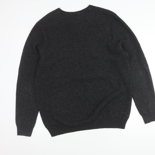 Hammond & Co. Men's Grey V-Neck Wool Pullover Jumper