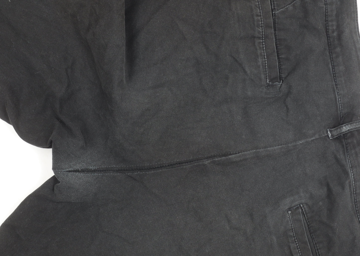 ASOS Men's Black Trousers, Size 36, Zip Closure