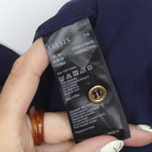 Oasis Women Blue Camisole Blouse Size 14