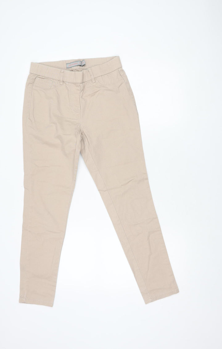 Women's Beige Jegging, 3XS, Cotton Blend, Regular Fit