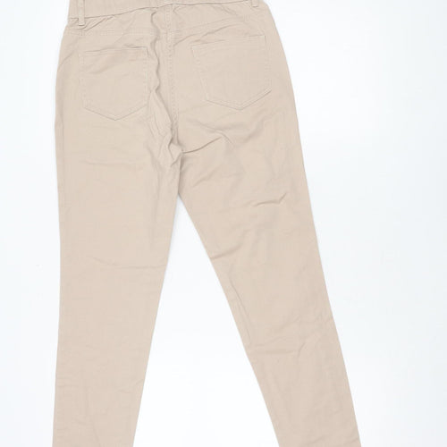 Women's Beige Jegging, 3XS, Cotton Blend, Regular Fit