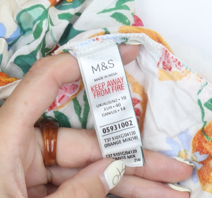 Marks and Spencer Women's Multicoloured Floral Slip Dress