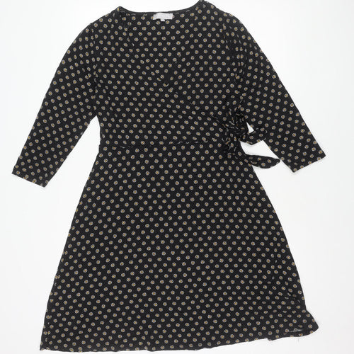 Red Herring Women's Floral Black Dress Size 14