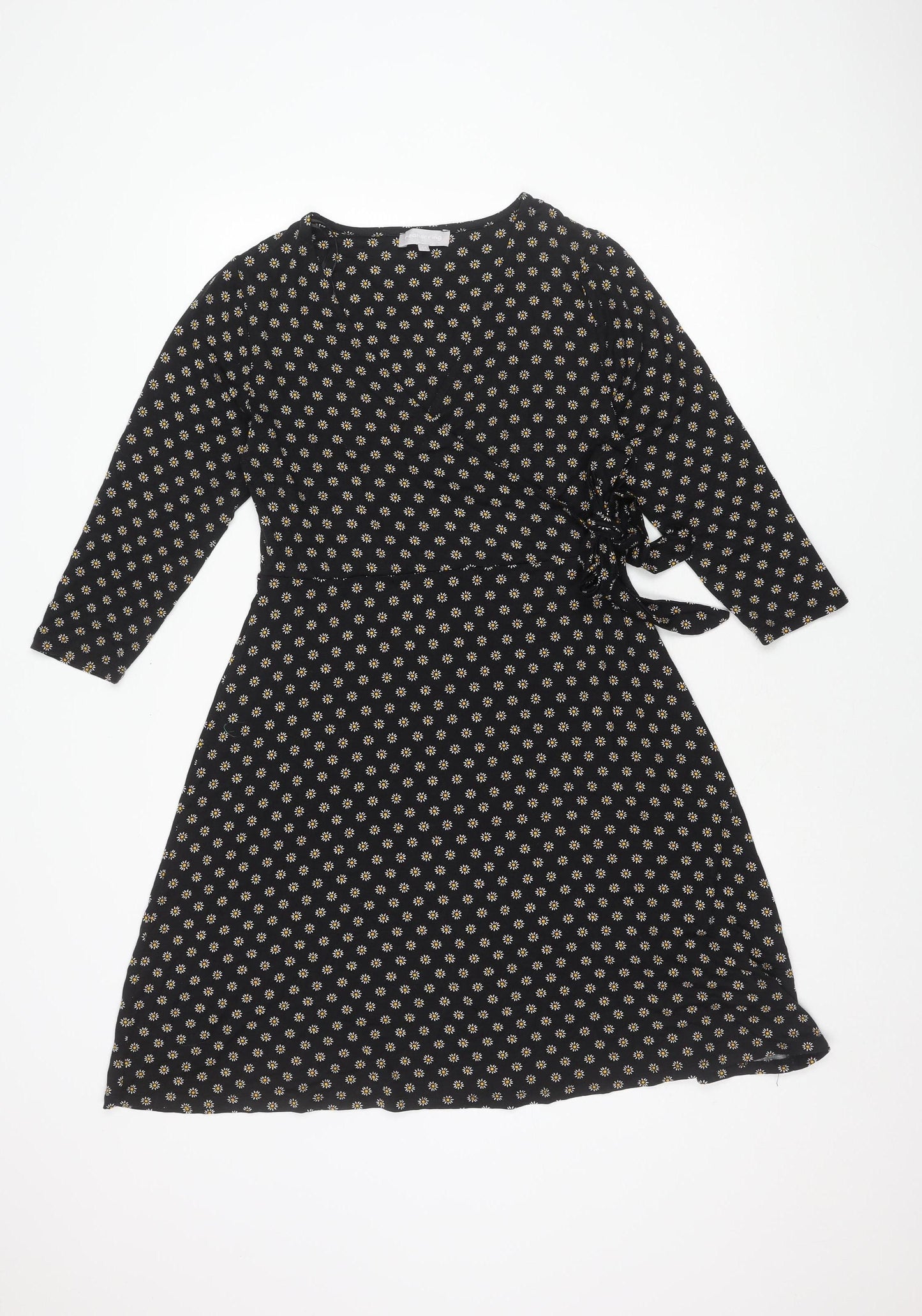 Red Herring Women's Floral Black Dress Size 14