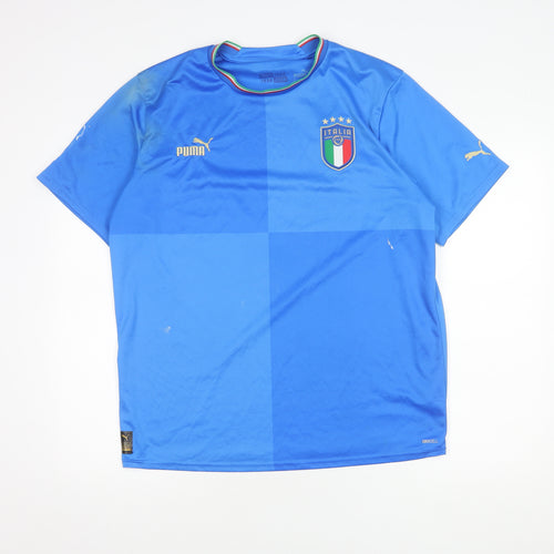 Puma Men's Blue Italia Football Jersey Size L