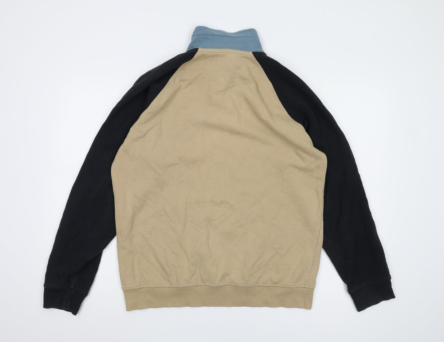 Blend Men's XL Beige Full Zip Sweatshirt, High Neck