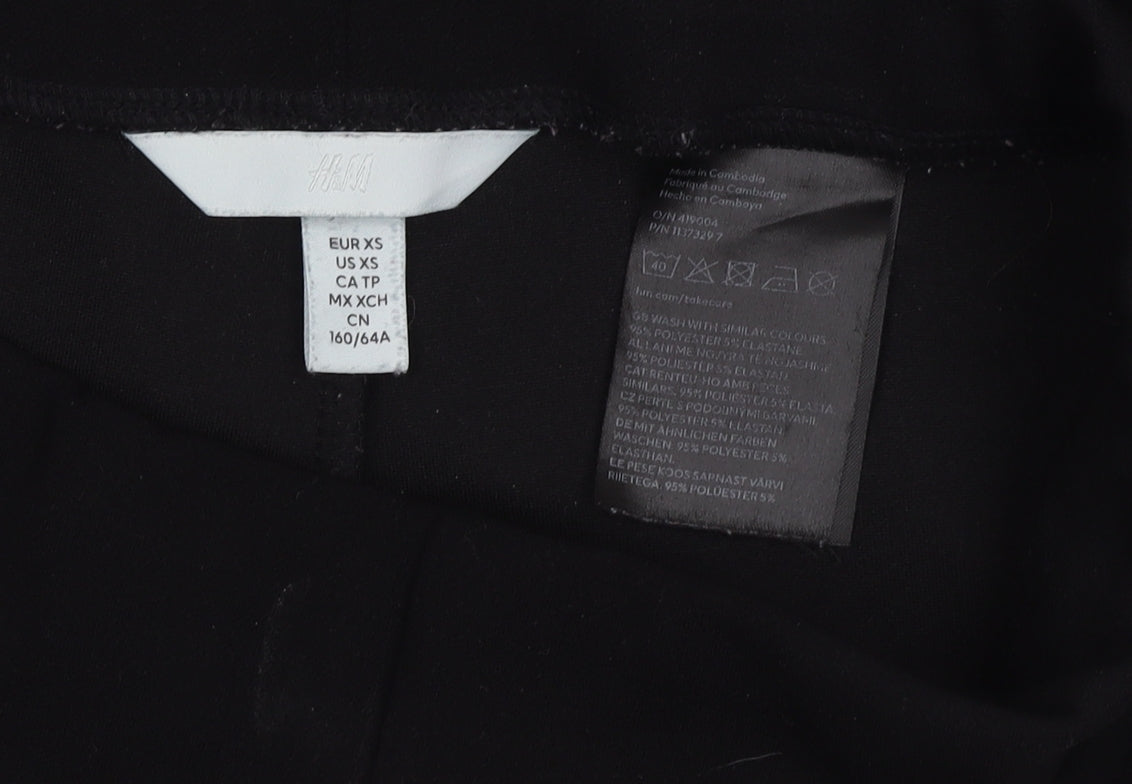 H&M Women's Black Wide-Leg Trousers XS