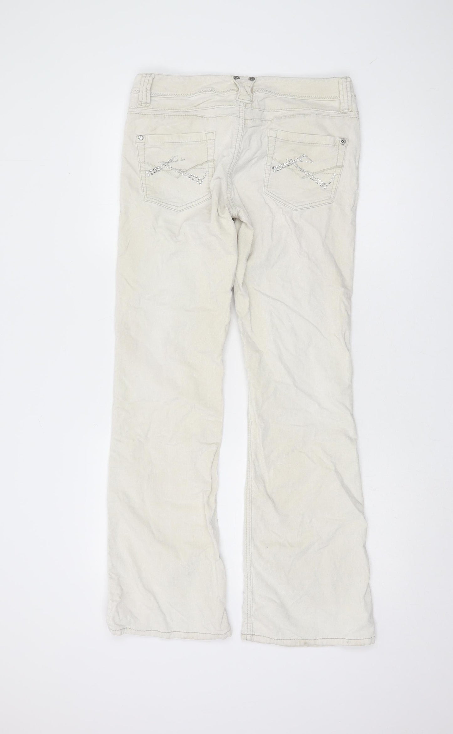 River Island Women’s Ivory Bootcut Trousers - Size 12R