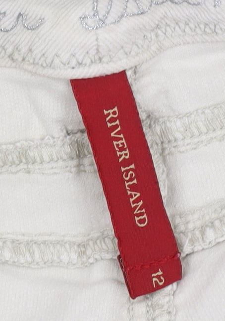 River Island Women’s Ivory Bootcut Trousers - Size 12R