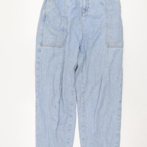 River Island Women's Blue Paperbag Jeans Size 12
