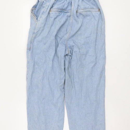 River Island Women's Blue Paperbag Jeans Size 12