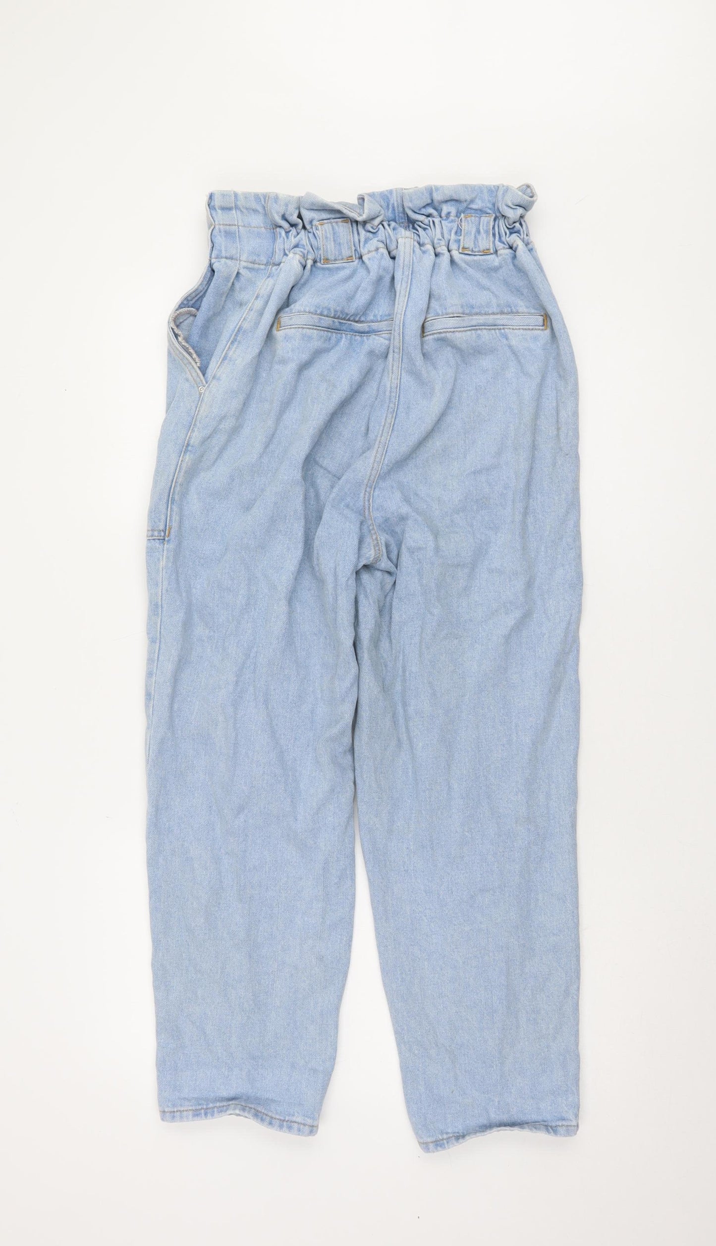 River Island Women's Blue Paperbag Jeans Size 12