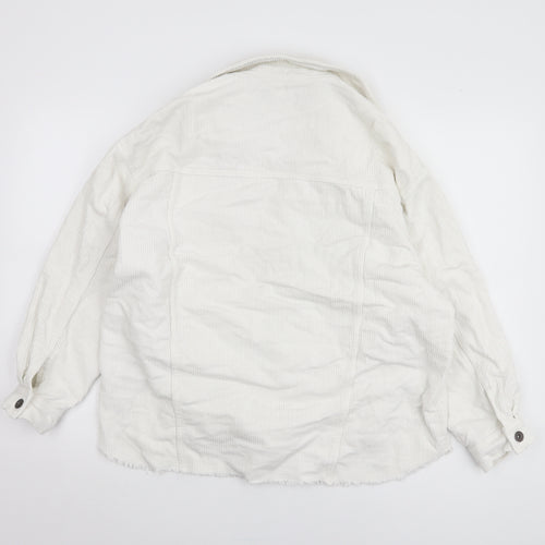 Zara Women's White Corduroy Jacket S