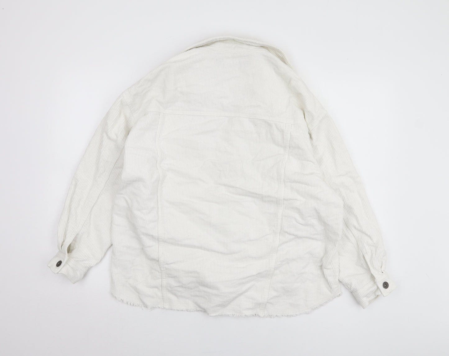 Zara Women's White Corduroy Jacket S