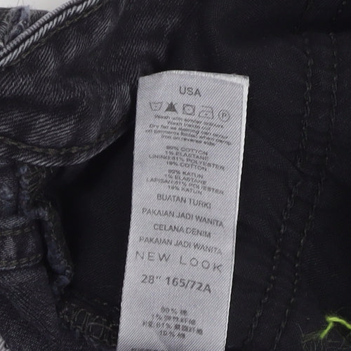 New Look Women's Black Skinny Jeans, Size 10, Distressed