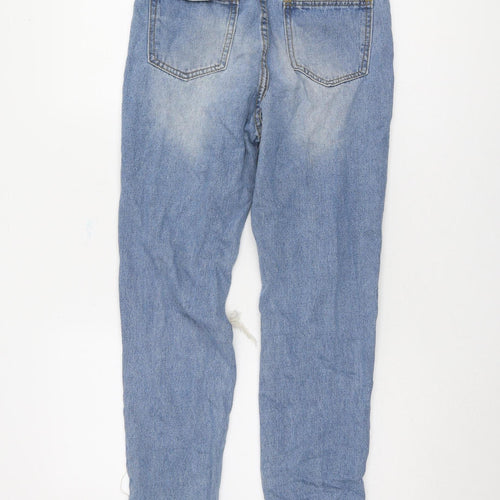 Momokrom Women's Blue Distressed Mom Jeans Size 6