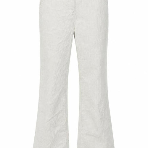 H&M Women Ivory Corduroy Flared Trousers 2XS