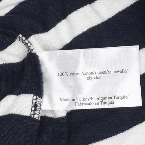 Laura Ashley Women's Blue Striped T-Shirt Size 20