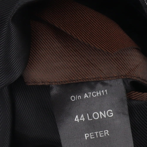 Milan Collection Men's Black Long Suit Jacket 44L