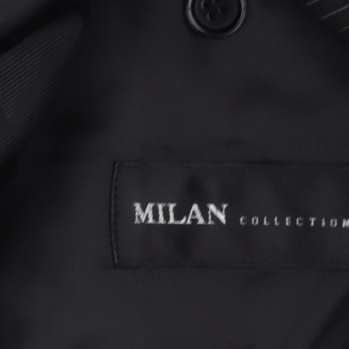 Milan Collection Men's Black Long Suit Jacket 44L