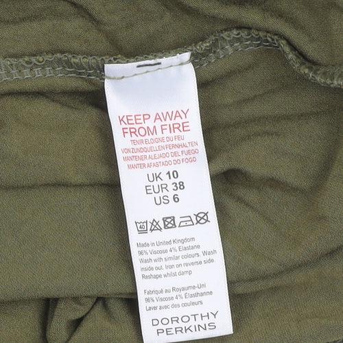 Dorothy Perkins Green Tank Dress Size 10 Women