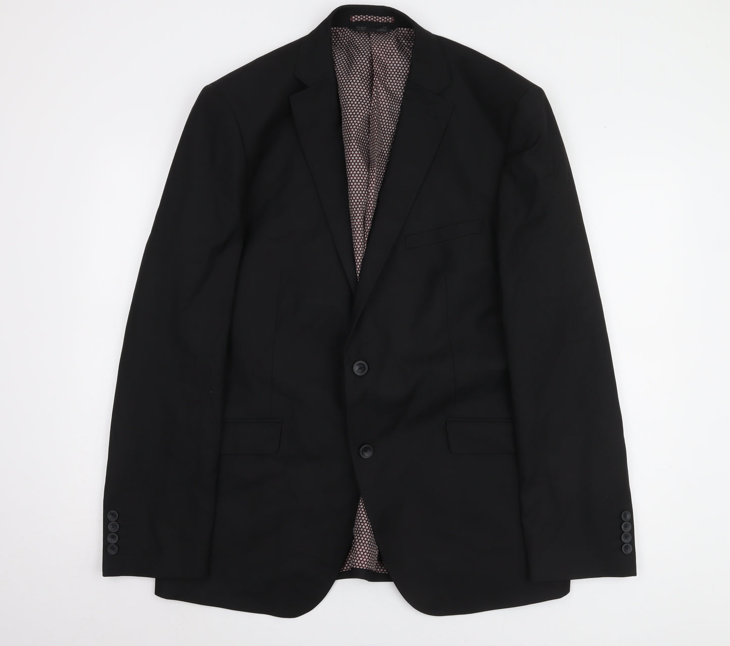 Marks and Spencer Men's Black Suit Jacket 2XL