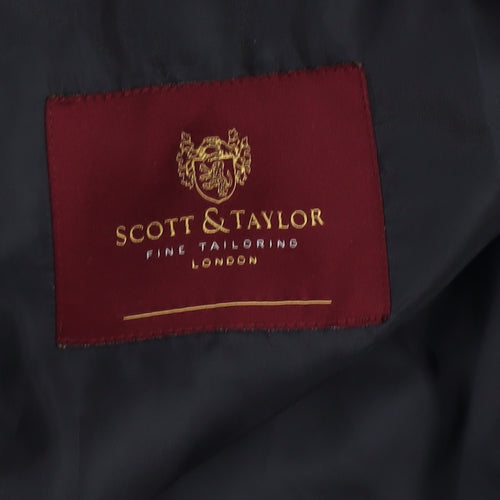 Scott & Taylor Men's Blue Regular Fit Blazer Jacket 44R