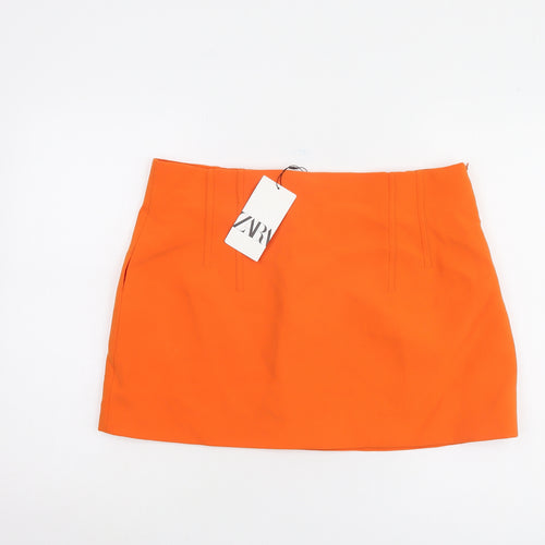Zara Women's Orange Short Skirt XL