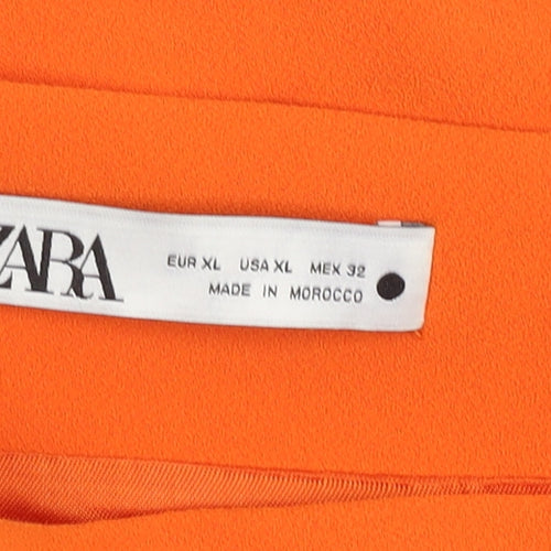 Zara Women's Orange Short Skirt XL