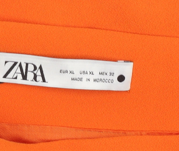 Zara Women's Orange Short Skirt XL