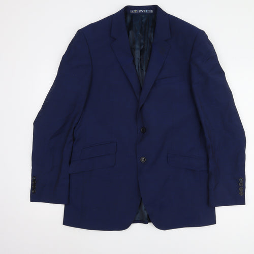 Marks and Spencer Men's Blue Wool Blazer 40