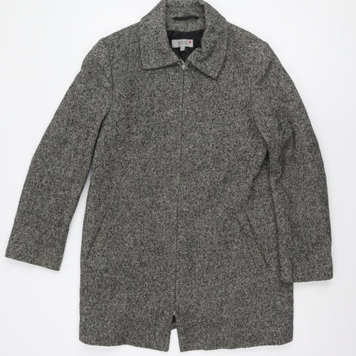Marks & Spencer Women's Grey Wool Overcoat Size 12