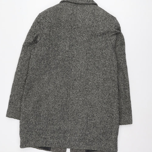 Marks & Spencer Women's Grey Wool Overcoat Size 12
